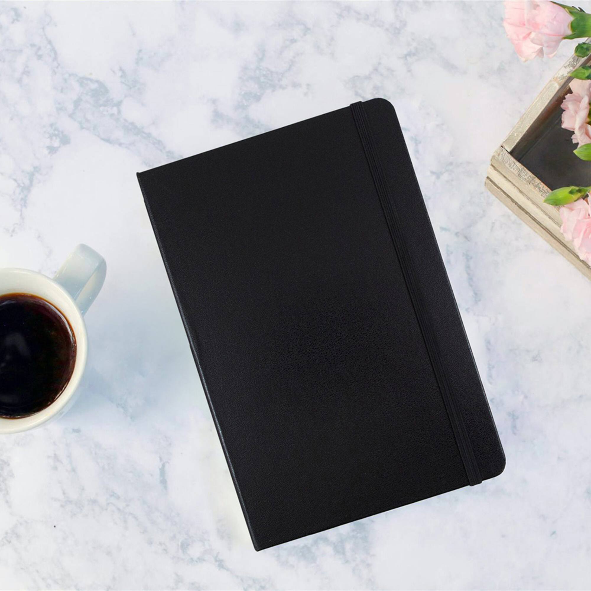 JAM Paper Medium Hardcover Notebook with Elastic Band